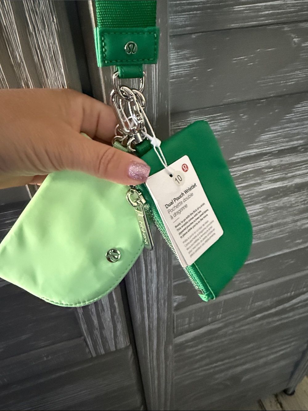 Lulu Sleek Green Crossbody Card Pouch - Picture 3 of 3
